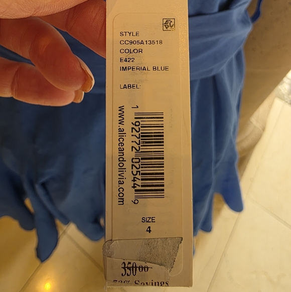 Alice + Olivia Vibrant Blue Mini Dress - Picture 8 of 10